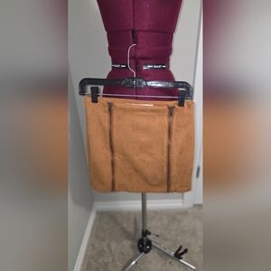 Tinseltown Tan Mini Pencil Skirt for Casual Wear